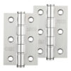 Zoo Hardware 3 Inch Grade 201 Washered Hinge, Polished Stainless Steel (Sold In Pairs)