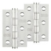 Zoo Hardware 3 Inch Grade 201 Washered Hinge, Satin Stainless Steel (Sold In Pairs)