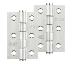 Zoo Hardware 3 Inch Grade 201 Washered Hinge, Satin Stainless Steel (Sold In Pairs)