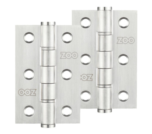 Zoo Hardware 3 Inch Grade 201 Washered Hinge, Satin Stainless Steel (Sold In Pairs)