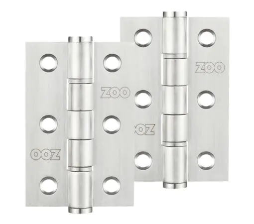 Zoo Hardware 3 Inch Grade 201 Washered Hinge, Satin Stainless Steel (Sold In Pairs)