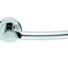 Serozzetta Nelson Door Handles On Round Rose, Polished Chrome (sold in pairs)