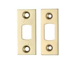 Zoo Hardware Face Plate And Strike Plate Accessory Pack, Pvd Stainless Brass