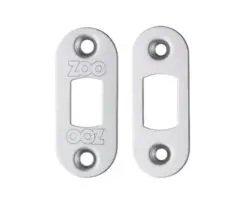 Zoo Hardware Radius Face Plate And Strike Plate Accessory Pack, Polished Stainless Steel