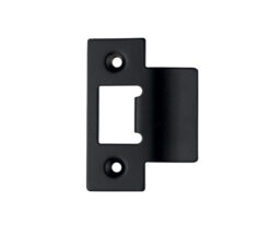 Zoo Hardware Spare Extended Tongue Strike Plate Accessory, Powder Coated Black