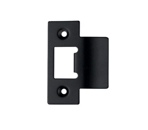 Zoo Hardware Spare Extended Tongue Strike Plate Accessory, Powder Coated Black