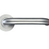 Zoo Hardware Zps Rtd Lever On Round Rose, Satin Stainless Steel (Sold In Pairs)