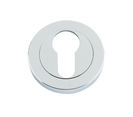 Zoo Hardware Stanza Euro Profile Escutcheon, Polished Chrome