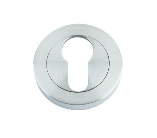 Zoo Hardware Stanza Euro Profile Escutcheon, Satin Chrome