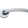 Zoo Hardware Stanza Assisi Lever On Round Rose, Polished Chrome (Sold In Pairs)