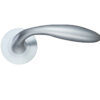 Zoo Hardware Stanza Verona Lever On Round Rose, Satin Chrome (Sold In Pairs)