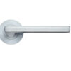 Zoo Hardware Stanza Venice Lever On Round Rose, Satin Chrome (Sold In Pairs)