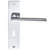 Zoo Hardware Stanza Venice Door Handles On Backplate, Polished Chrome (Sold In Pairs)