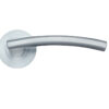 Zoo Hardware Stanza Amalfi Lever On Round Rose, Satin Chrome (Sold In Pairs)