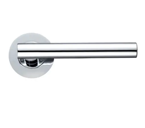 Zoo Hardware Stanza Lucca Lever On Round Rose, Polished Chrome (Sold In Pairs)