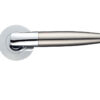 Zoo Hardware Stanza Atlanta Lever On Round Rose, Dual Finish Polished Chrome & Satin Nickel (Sold In Pairs)