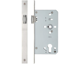 Zoo Hardware Vier 72Mm C/C Din Roller Latch (Square Or Radius Profile), Satin Stainless Steel