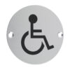 Zoo Hardware Zsa Door Sign - Disabled Facilities Symbol, Satin Aluminium