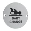 Zoo Hardware Zsa Door Sign - Baby Change Symbol, Satin Aluminium