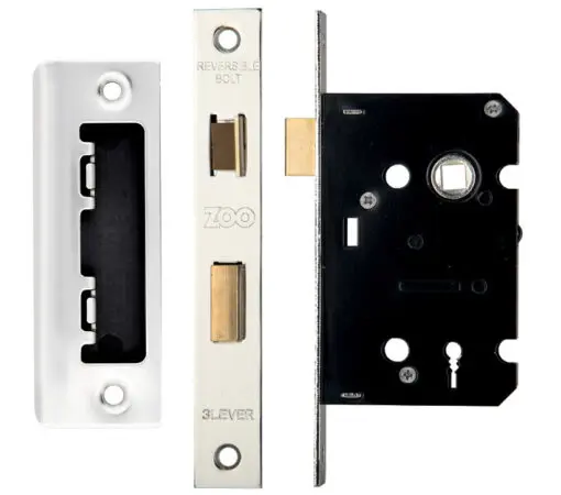 Zoo Hardware 3 Lever Contract Sash Lock (64Mm Or 76Mm), Satin Stainless Steel