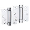 Zoo Hardware 3.5" Spring Hinge Plus Slave Pack, Polished Stainless Steel