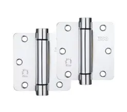 Zoo Hardware 3.5" Spring Hinge Plus Slave Pack, Polished Stainless Steel