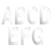 Zoo Hardware Zsn Letters 75Mm (A-G), Polished Stainless Steel