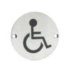 Zoo Hardware Zss Door Sign - Disabled Facilities Symbol, Satin Stainless Steel