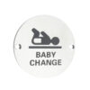 Zoo Hardware Zss Door Sign - Baby Change Symbol, Polished Stainless Steel