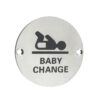 Zoo Hardware Zss Door Sign - Baby Change Symbol, Satin Stainless Steel