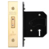 Zoo Hardware 3 Lever Uk Replacement Dead Lock (65.5Mm Or 78Mm), Pvd Stainless Brass