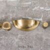 Old English Lincoln Solid Brass Victorian Knob 32mm on Concealed Fix - Antique Brass OEC1232AB