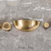 Old English Lincoln Solid Brass Victorian Knob 38mm on Concealed Fix - Antique Brass OEC1238AB