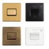 Eurolite Abfswb 6Amp Fan Isolator Switch Flat Concealed Antique Plate Matching Switch
