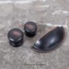 Old English Lincoln Solid Brass Victorian Knob 38mm on Concealed Fix - Antique Copper OEC1238AC