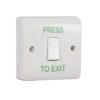 Zoo Hardware Standard Retractable Switch Button c/w White Back Box - 