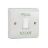 Zoo Hardware Standard Retractable Switch Button c/w White Back Box - 