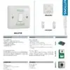 Zoo Hardware Standard Retractable Switch Button c/w White Back Box - 