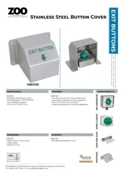 Zoo Hardware External Stainless Steel Button Cover 100 x 100 x 120 mm SSBC120