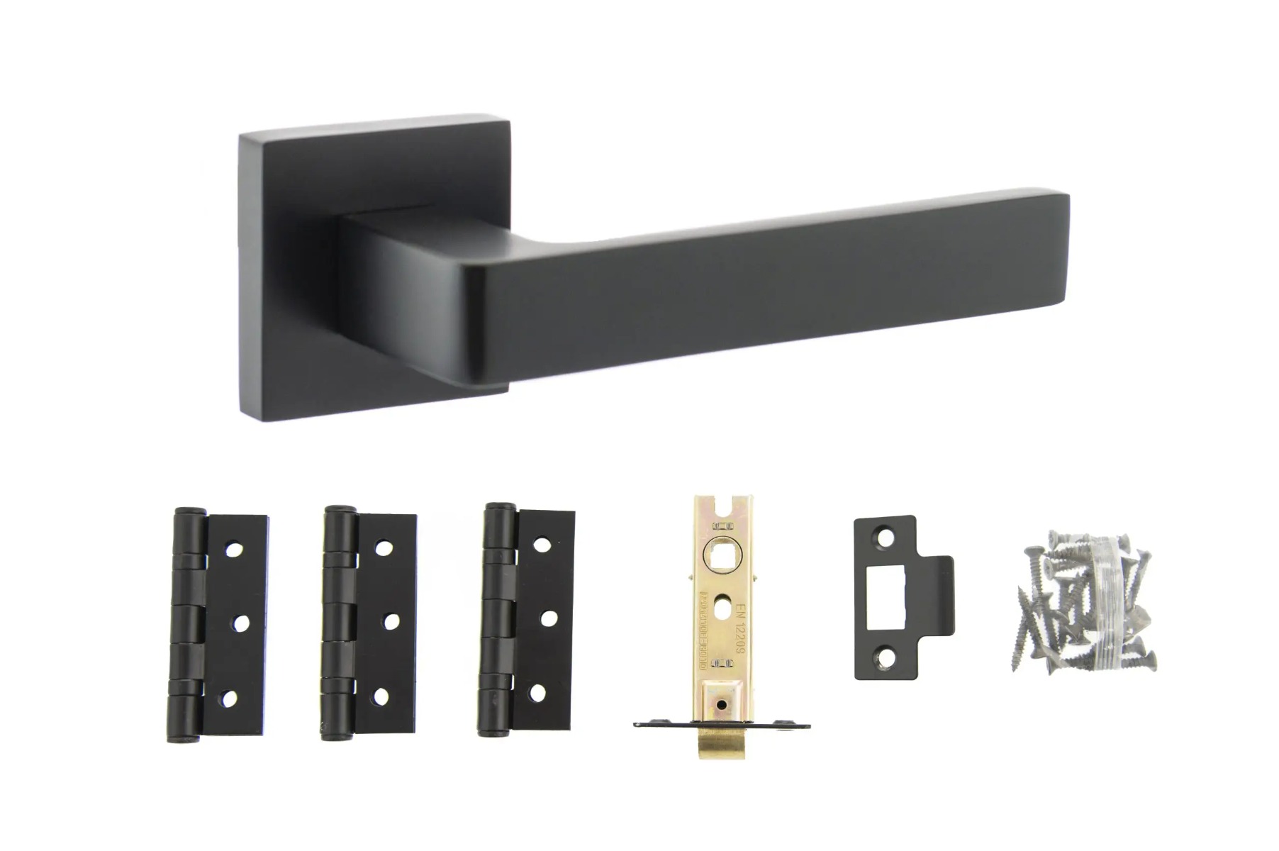 Atlantic Montana Dorpac (2.5" Latch, 3"x2" Hingesx3) - Matt Black ADPS40SMB25