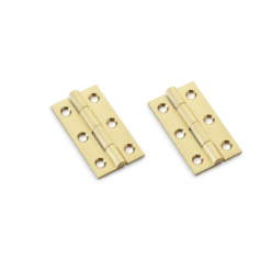 Alexander And Wilks Solid Drawn Cabinet Brass Butt Hinge 2"(51mm) Satin Brass AW050-CH-SB Pair