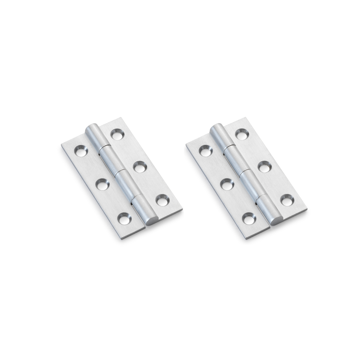 Alexander And Wilks Solid Drawn Cabinet Brass Butt Hinge 2"(51mm) Satin Chrome AW050-CH-SC Pair