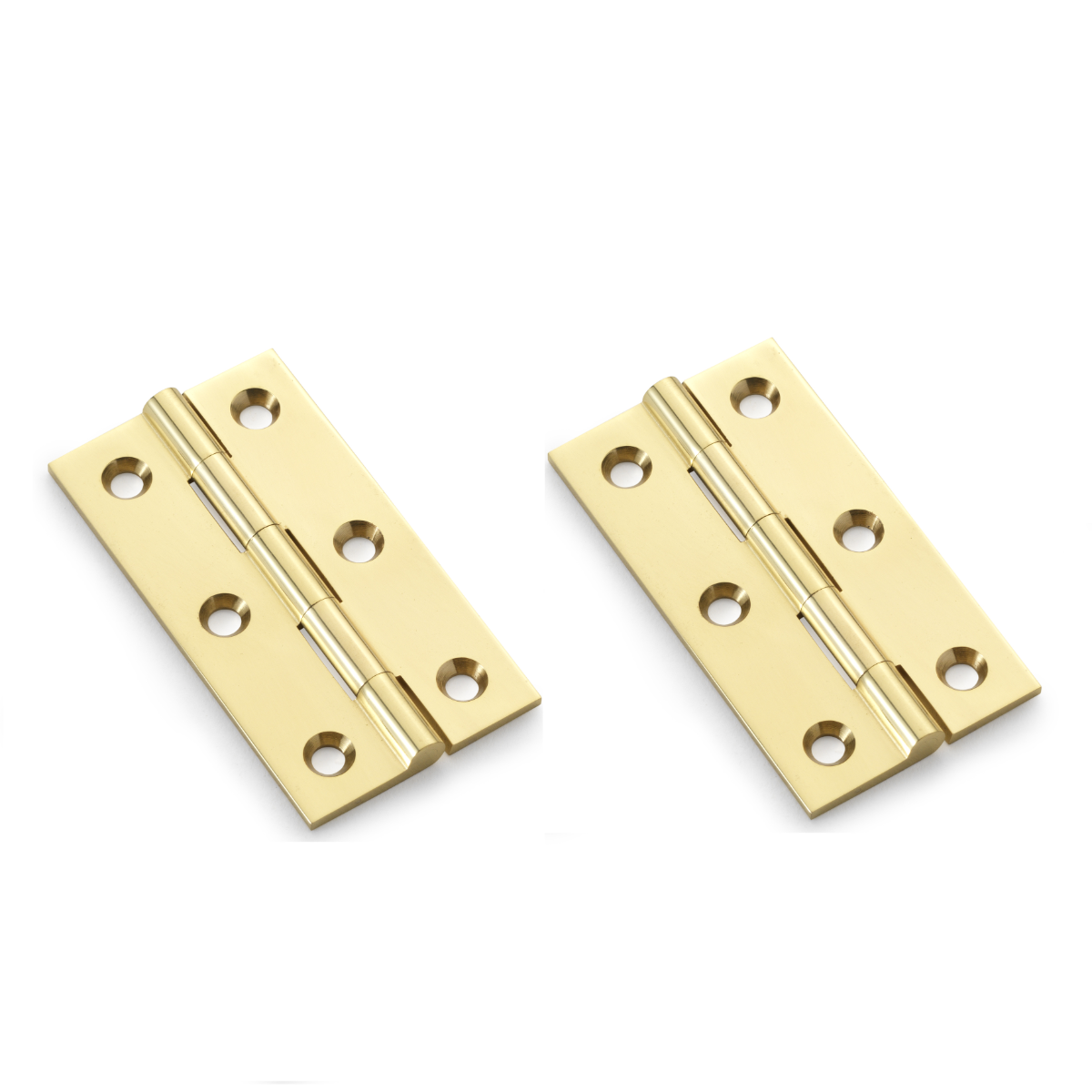 Alexander And Wilks Solid Drawn Cabinet Brass Butt Hinge 2 1/2"(64mm) Polished Brass AW064-CH-PB Pair