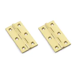 Alexander And Wilks Solid Drawn Cabinet Brass Butt Hinge 2 1/2"(64mm) Satin Brass AW064-CH-SB Pair