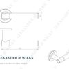 Alexander And Wilks Spitfire Door Handle Hammered On Round Rose Dark Bronze AW223DBZ