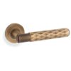 Diamond Cut Spitfire Lever on Round Rose
