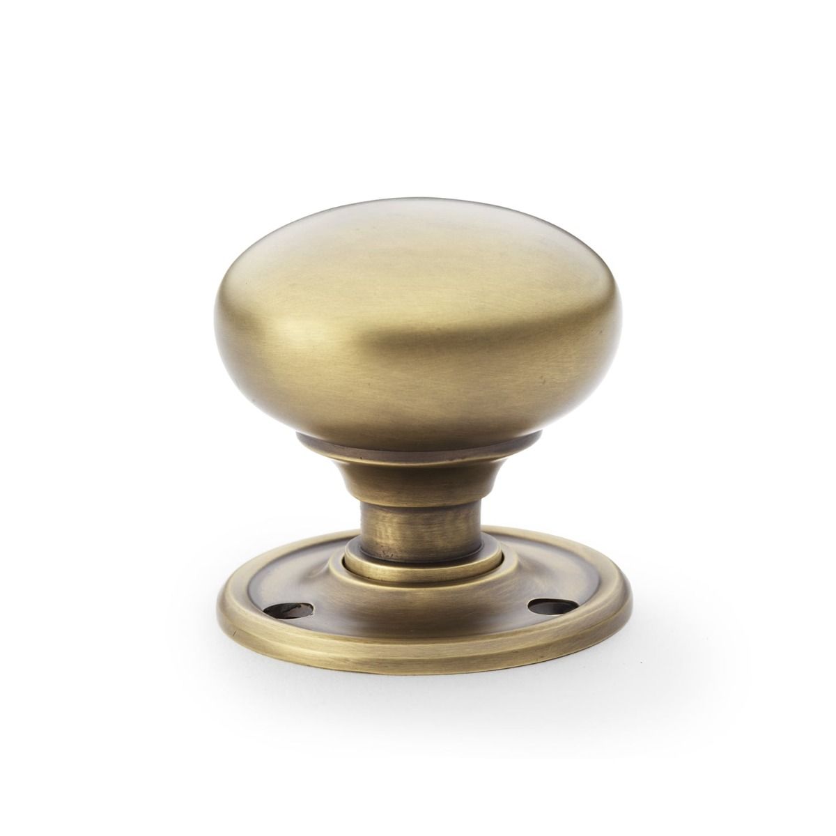 Alexander And Wilks Classic Mushroom Door Knob Small 51mm Antique Brass AW300-51-AB