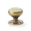 Alexander And Wilks Classic Mushroom Door Knob Small 41mm Antique Brass AW300-41-AB