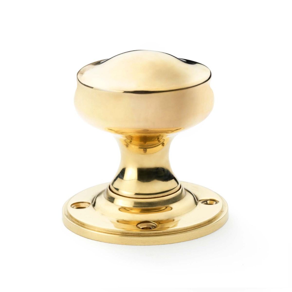 Alexander And Wilks Harris Mortice Knob 50mm Dia. Unlacquered Brass AW301-50-UB