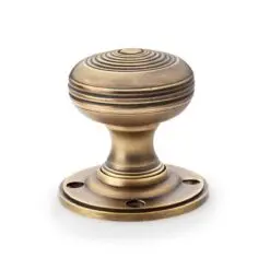 Alexander And Wilks Christoph Mortice Knob 50mm Dia. Antique Brass AW303-50-AB